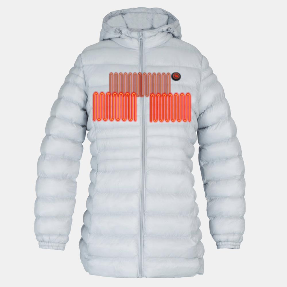 Glovii - Värmejacka Dam Ljusgrå - Nordiq Heat