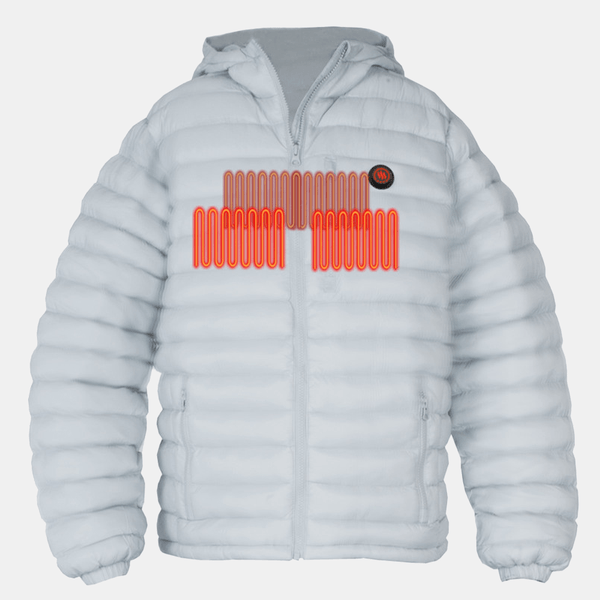 Glovii - Varm jakke herre hvit