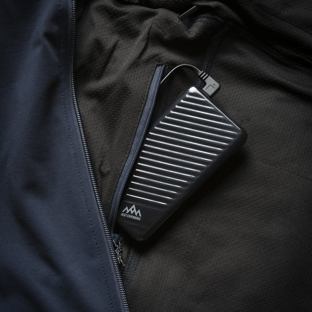 HeatX - Heated Anyday Zipfleece Herr Navy/Blå - Nordiq Heat